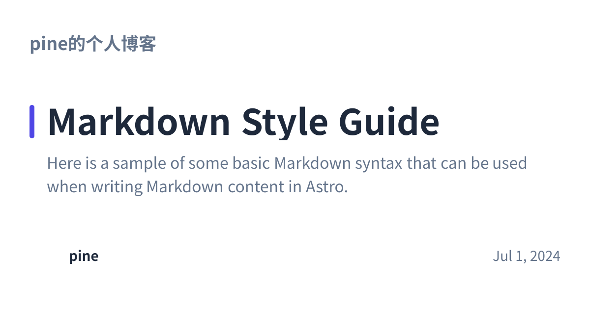 Share preview for Markdown Style Guide